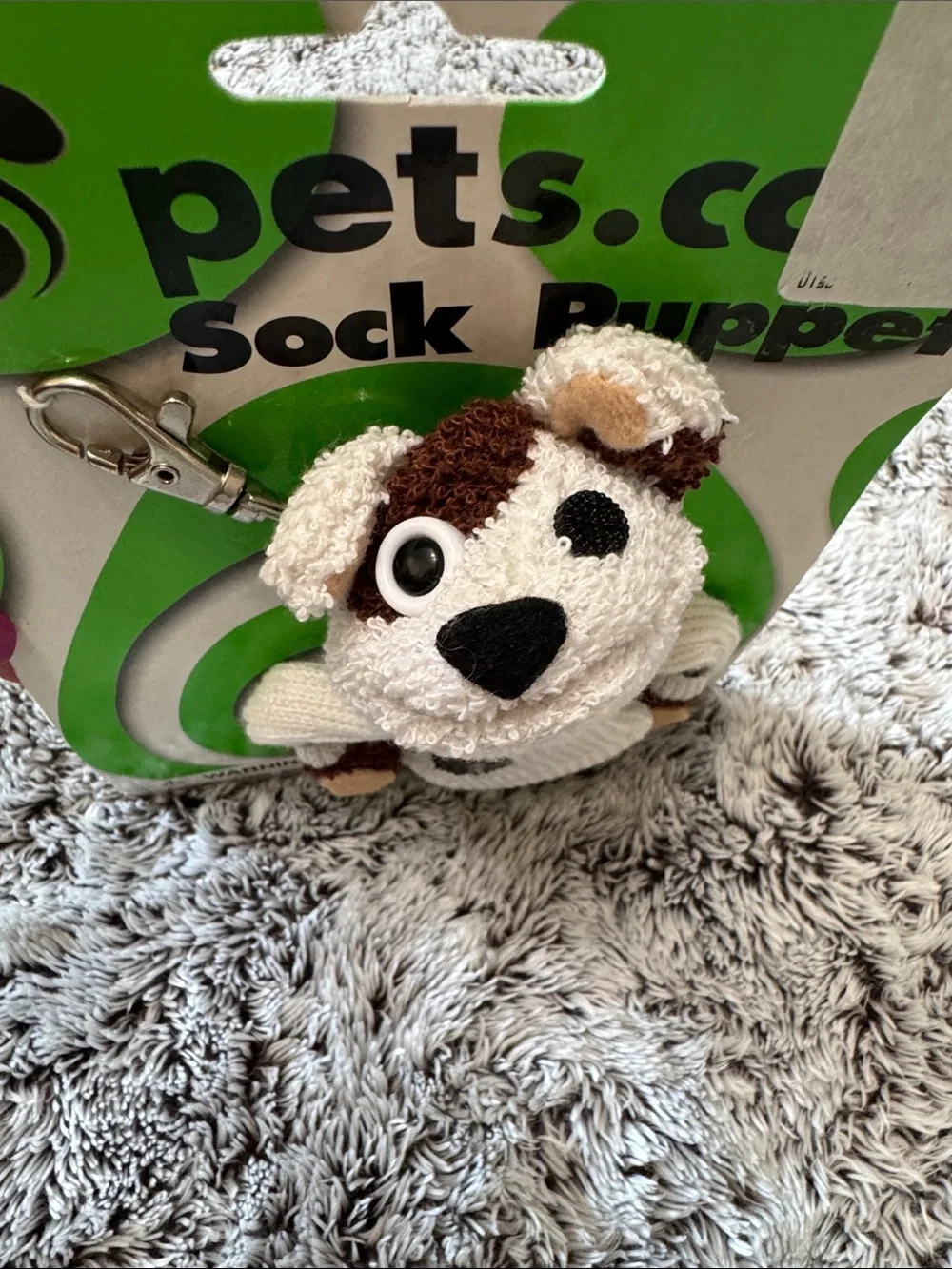 Pets.com Vintage Sock Puppet Polyester Dog Keychain Fun 4 All Corp 4.5” New